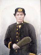 unknow artist, Portrait of Rawiri Puaha in European dress holding a mere. c.1890s